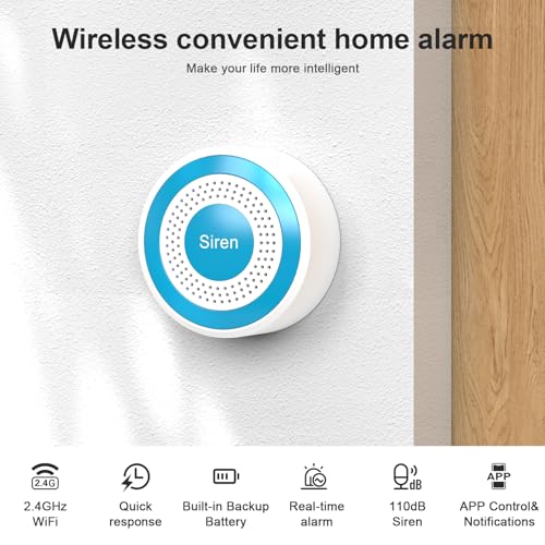 PGST Smart Home Alarm System,Wireless House Alarm Kit with Instant Tuya App Alerts,Siren Hub,Motion Sensors, Door Sensors & Remote,SOS,Works with Alexa for Villa,Apartment Kids Safety (A519W-UK-D) - Image 3