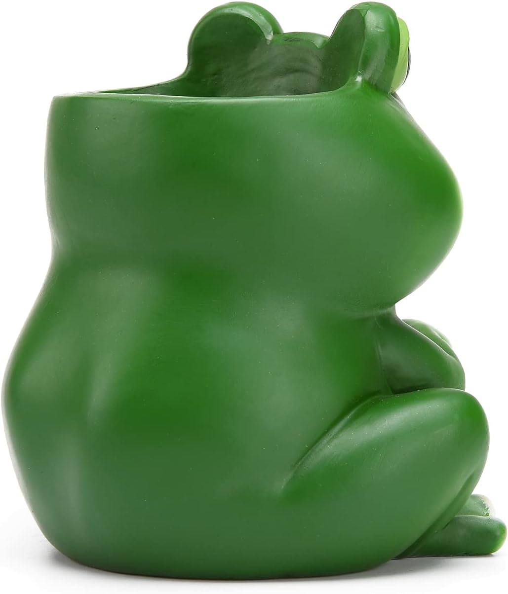 Resin Mother Baby Frog Figurine, Desktop Organizer Pen Holder image 5
