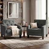 STHOUYN Tufted Club Chair Set