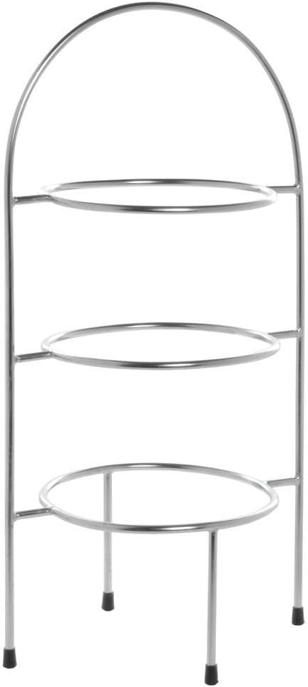HUBERT Serving Stand for Bowls and Plates 3-Tier Round - 12" L x 9" W x 24 1/2 H
