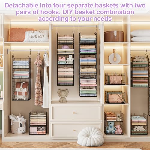 6-Tier-Hanging-Closet-Organizers-and-Storage-Stackable-Hanging-Closet-Shelves-with-4-Hooks-2-Adjustable-Dividers-Wire-Storage-Basket-Bins-for-Clothing-Purse-Sweaters-Shoes-Socks-Dolls-Foldable