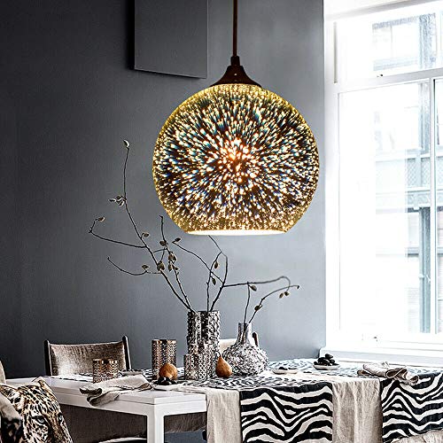 Lyniceshop 3D Art Glass Ball Pendant Light Chandelier Dining Home Bar Lamp, Multicolor Fireworks Glass Ceiling Lights Chandelier Minimalist Art Pendant Lights, Usa #TOP25
