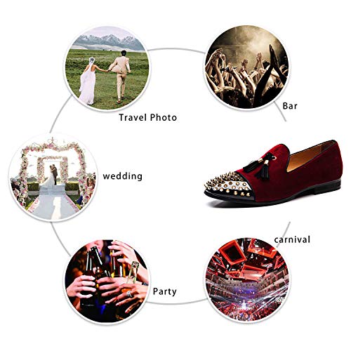 Jitai Brand Men Loafers Spring And Autumn Men Casual Penny Loafer Shoes Men's Dress Shoes Plus Size, Red/04, 13 Us #TOP5