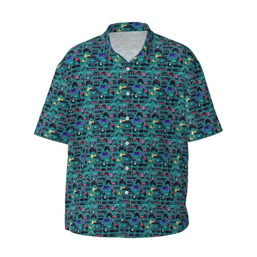 Chemise manches courtes homme douce anti-transpiration à motif manette
