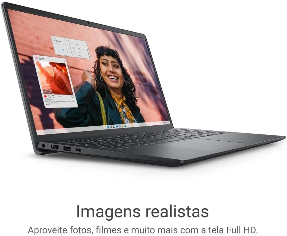 Notebook Dell Intel Core I5-1334u 16gb 256 Ssd 15,6 Full Hd Preto