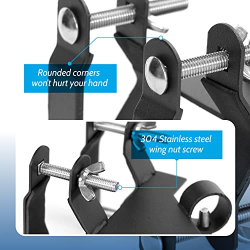 Vinazone Flag Pole Holder, Flag Pole Bracket For Balcony Railing, Fence, Or Deck Railing, Flagpole Holder For Your Apartment Porch Strong And Rust Free Fit 1" Diameter (Black-1 Pack) #TOP4