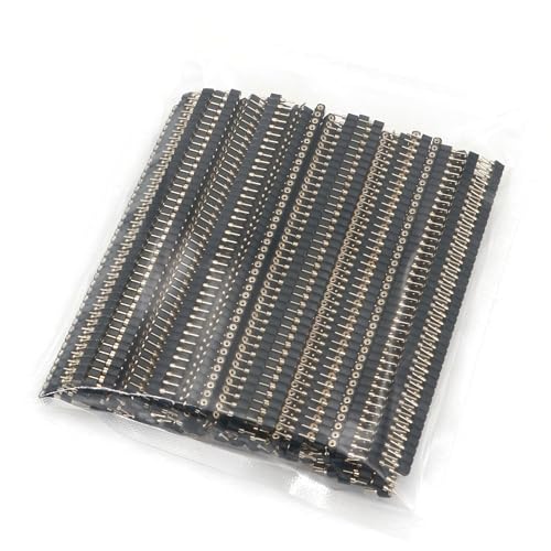 Wiring Connecting Terminals - 100Pcs Female Straight 40-Pin Pitch 2.54mm Single Row Gold Plated Round Pin Header Strip