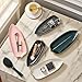 Home Decorative Ceramic Jewelry Storage Tray Gold-Rimmed Leaf-Shaped Fashionable Sushi Dessert (Black,Large)