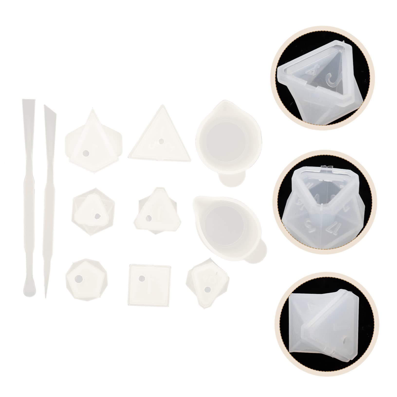 NUOBESTY 3pezzi Stampo Silicone Per Creazione Di Dadi Per Diy Crafts e Decorazioni Per Casa Mold Flessibile e Riutilizzabile Per Dadi Personalizzati Resina Epossidica
