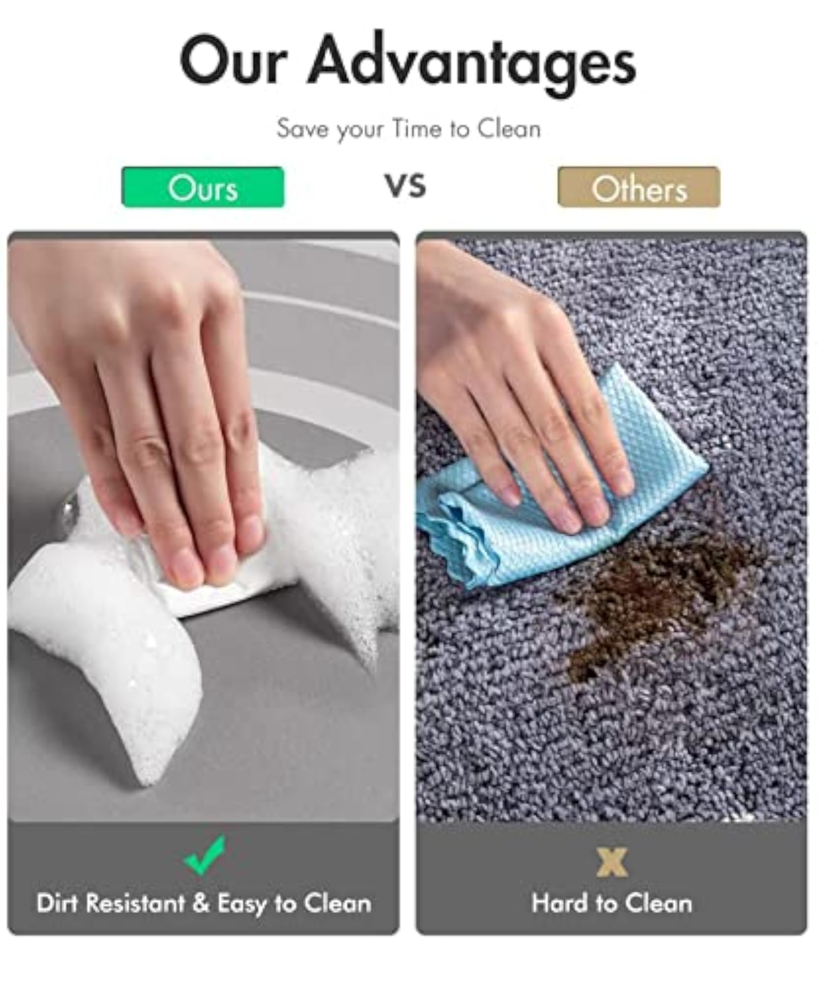 Super Absorbent Bath Mat Quick-Drying Bathroom Mats