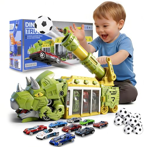 BYFWH Dinosaur Triceratops Truck Car Toy, Shooting Game with Storage Bay by BYFWH - Used condition - US$27.41