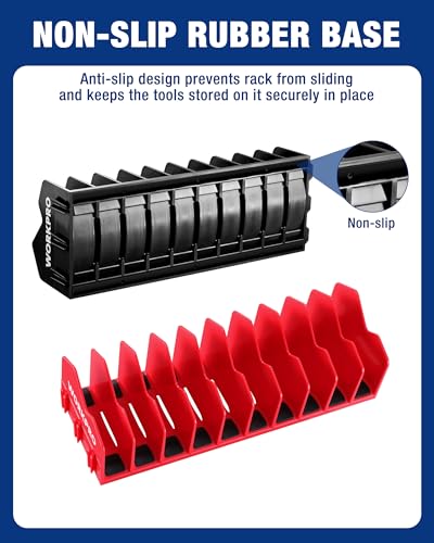 Image of WORKPRO 2-Pack Plier Organizer Rack, 20-Slot Tool Organizer and Storage | Large Capacity Plier Holder, Non-Slip Rubber Base, High-Strength Plastic, Extendable Tool Box Organizer, Pliers Not Included