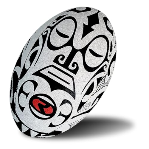 RUGBIER – Balón de Entrenamiento para Rugby - Talla 5 Training – Alta Gama - Entrenamiento y Juego - Categorías Masculinas y Equipos Senior – Maori Face