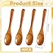 4PCS Mini Wooden Spoon, Short Handmade Spoons for Salt, Honey, Tea, Bamboo Utensils, Small Wooden Scoops for Jars, Little Spoon for Eating (5‘’, Dark Brown)