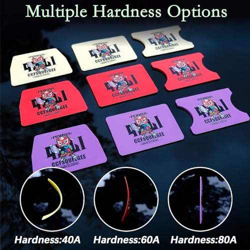Image of 3Pcs PPF Squeegee Vinyl Scraper Tool, 40A 60A 80A Hardness Car Vinyl Wrap Tools, Soft TPU Mini Squeegee Car Tint Tool for Window, Mirror, Windsheild, Car DIY Crafting, Shape 3