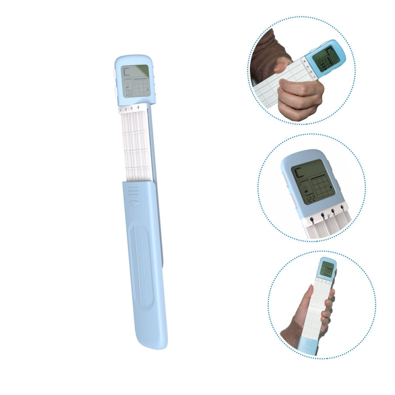 Esercitatore per Accordi Ukulele Portatile Blu in Abs per Principianti | Aiuto Didattico per Corda, 1 Pezzo, Formato Tascabile, Riferimento Pratico per Esercizi Quotidiani