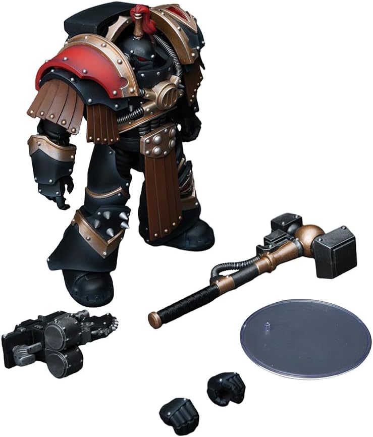 JOYTOY Warhammer 40,000 1/18 Action Figure Sons of Horus Justaerin Terminator Squad Justaerin with Thunder Hammer Collection Model Birthday Gifts