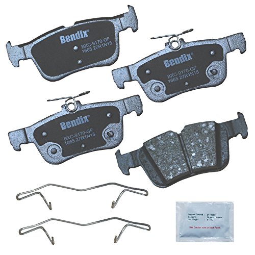 Image of Bendix Priority1 CFC1665 Ceramic Rear Brake Pads for Ford Fusion 2016-2013, Lincoln MKC 2019-2015, MKZ 2016-2013, Nautilus 2023-2022