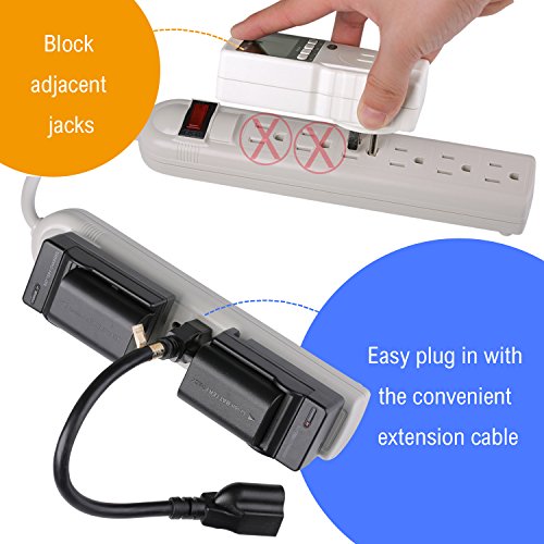 Poniie PN2000 Plug-in Kilowatt Electricity Usage Monitor Electrical Power Consumption Watt Meter Tester w/Extension Cord