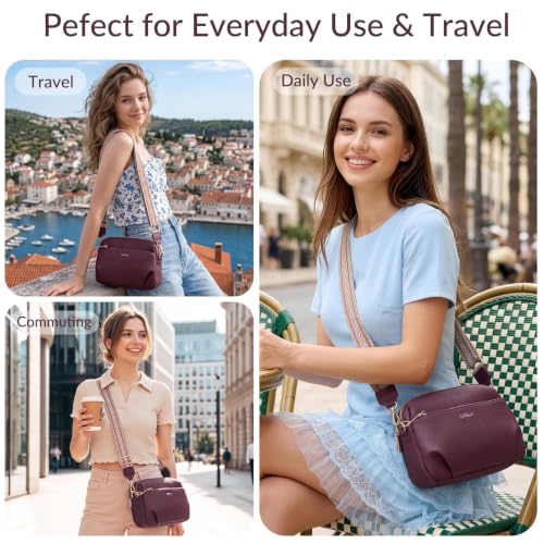 Image of Crossbody Bag for Women Vegan Leather Handbag Purse Anti Theft RFID