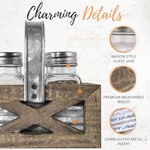   Autumn-Alley-Barn-Door-Rustic-Salt-and-Pepper-Shakers-Set-in-Wood-and-Galvanized-Caddy-Farmhouse-Salt-and-Pepper-Shakers-For-Rustic-Kitchen-Decor-Rustic-Kitchen-Accessory-for-your-Country-Kitchen