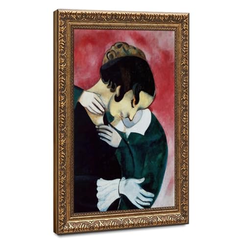 Lovers in Pink Chagall cadre suspendu grand format décoration murale de salon