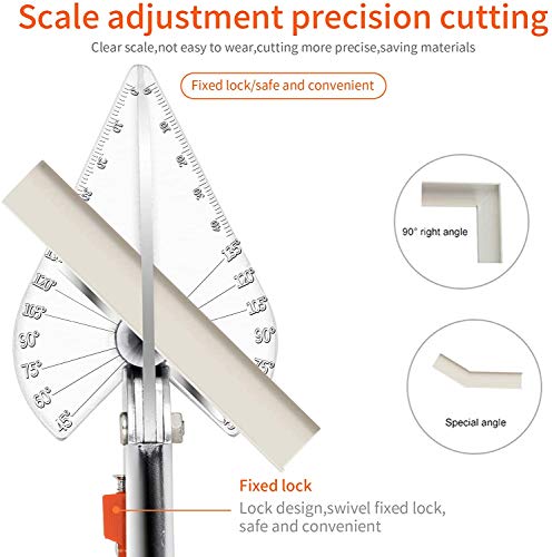 Ciseaux à onglet multi-angles réglables de 45 à 135 degrés avec 2 lames - 6