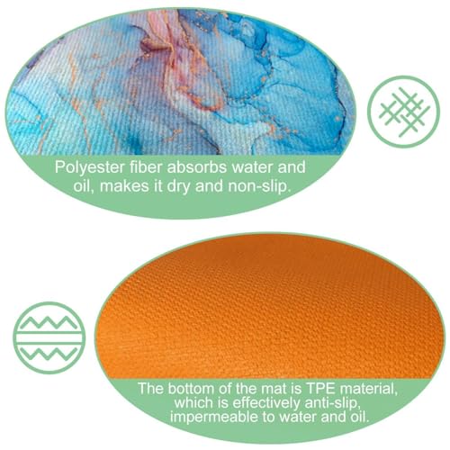 Alfombrillas de cocina de lujo antideslizantes lavables y absorbentes 6