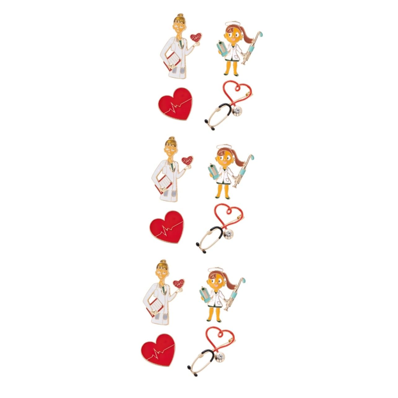 3 Sätze trachtenbrosche for women Anzug Brosche Anstecknadel Herzkragenbroschen kreative Brosche Party-Brosche Kleidung Stift Schmuck Krankenschwester Abzeichen