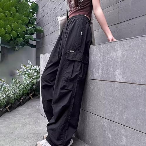 Cargo Pants for Girls Elastic Waist Casual Jogger Pants for Kids Streetwear Loose Parachute with Pockets 4-14Years2