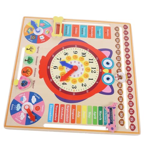 Horloge apprentissage bois enfant calendrier éducatif cognition météo