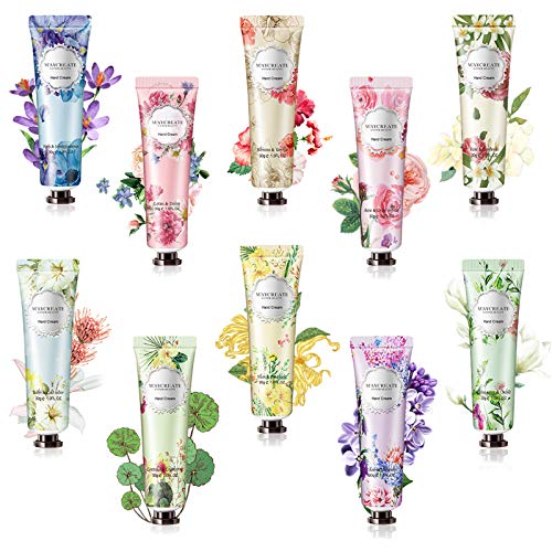 10PCS Erinde Hand Cream Set, Hand Lotion Set for Women Gift, Repair Hand Cream for Rough & Dry Hands, No Greasy & Natural Plant Fragrance, Anti Aging Hand Cream, Ideal Gift for Women