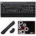 Logitech 920-008386 G613 Bluetooth Wireless Mechanical Gaming Keyboard Bundle with Deco Essentials Keyboard Wrist Rest Pad with Memory Foam and Deco Gear Pro Gaming Mouse Pad