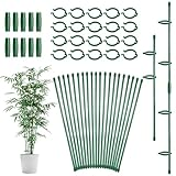 Tutore per Piante 20 Pezzi Sostegno per Piante con 20 Moschettoni 10 Collegamento Tubis Plant Stand Bastone per Piantes Rampicanti Sostegni per Pomodori Orchidee