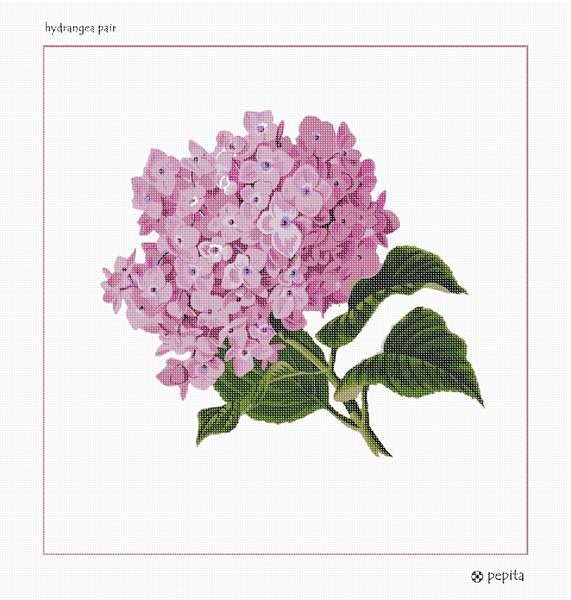 Pepita Needlepoint kit: Hydrangea Pair, 17