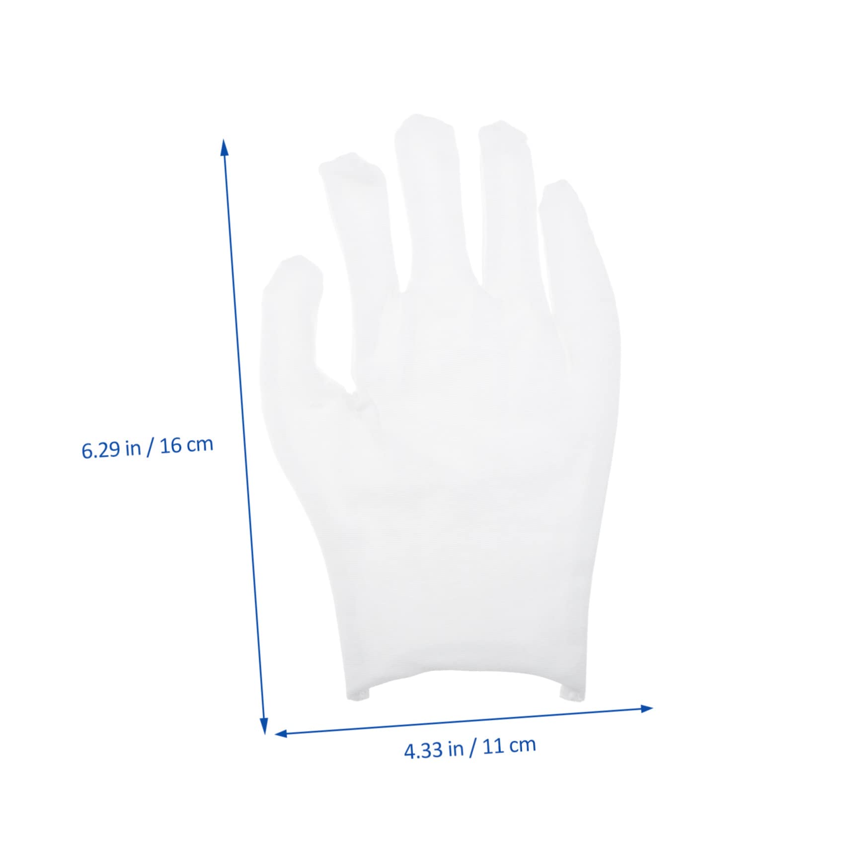 Beatifufu Jewelry Inspection Gloves Men's Cotton Yarn Gloves White for Soft Comfortable Washable