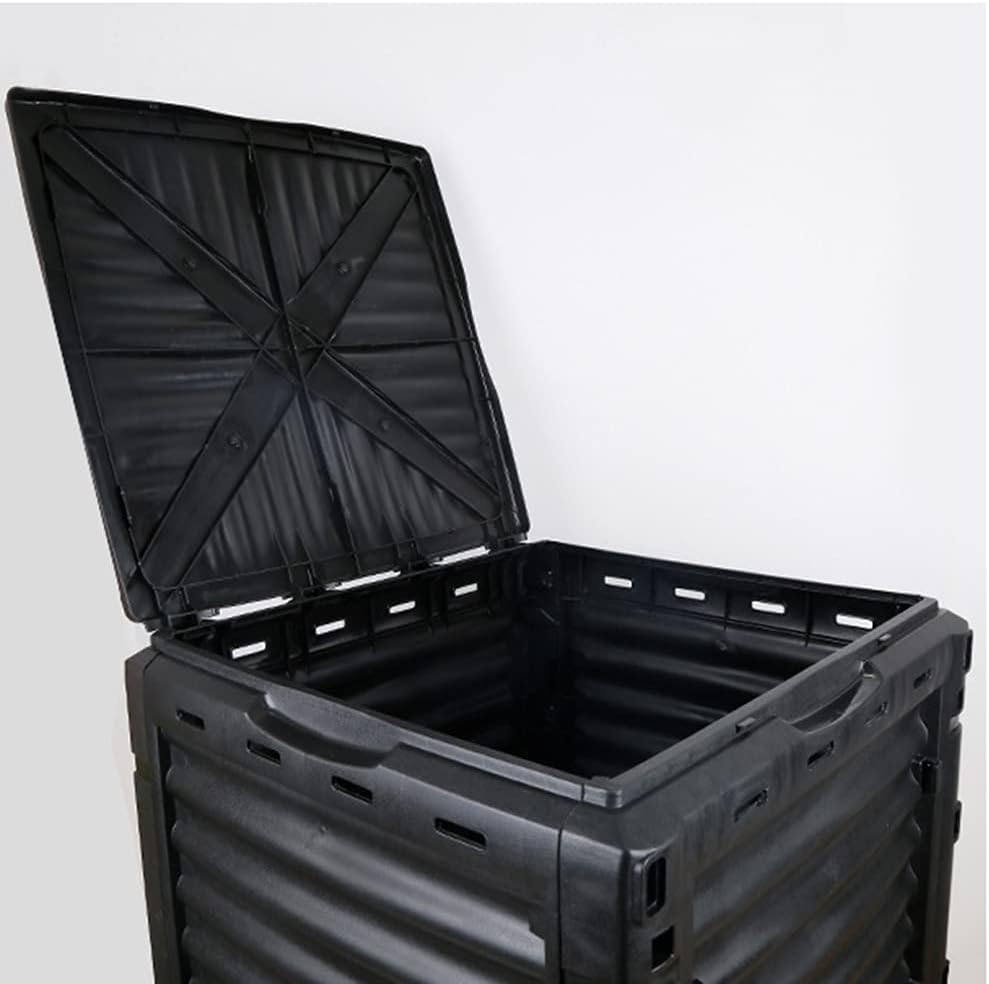 300L Outdoor Compost Bin Lid Food Waste Rubbish Home Recycling Garden Composter