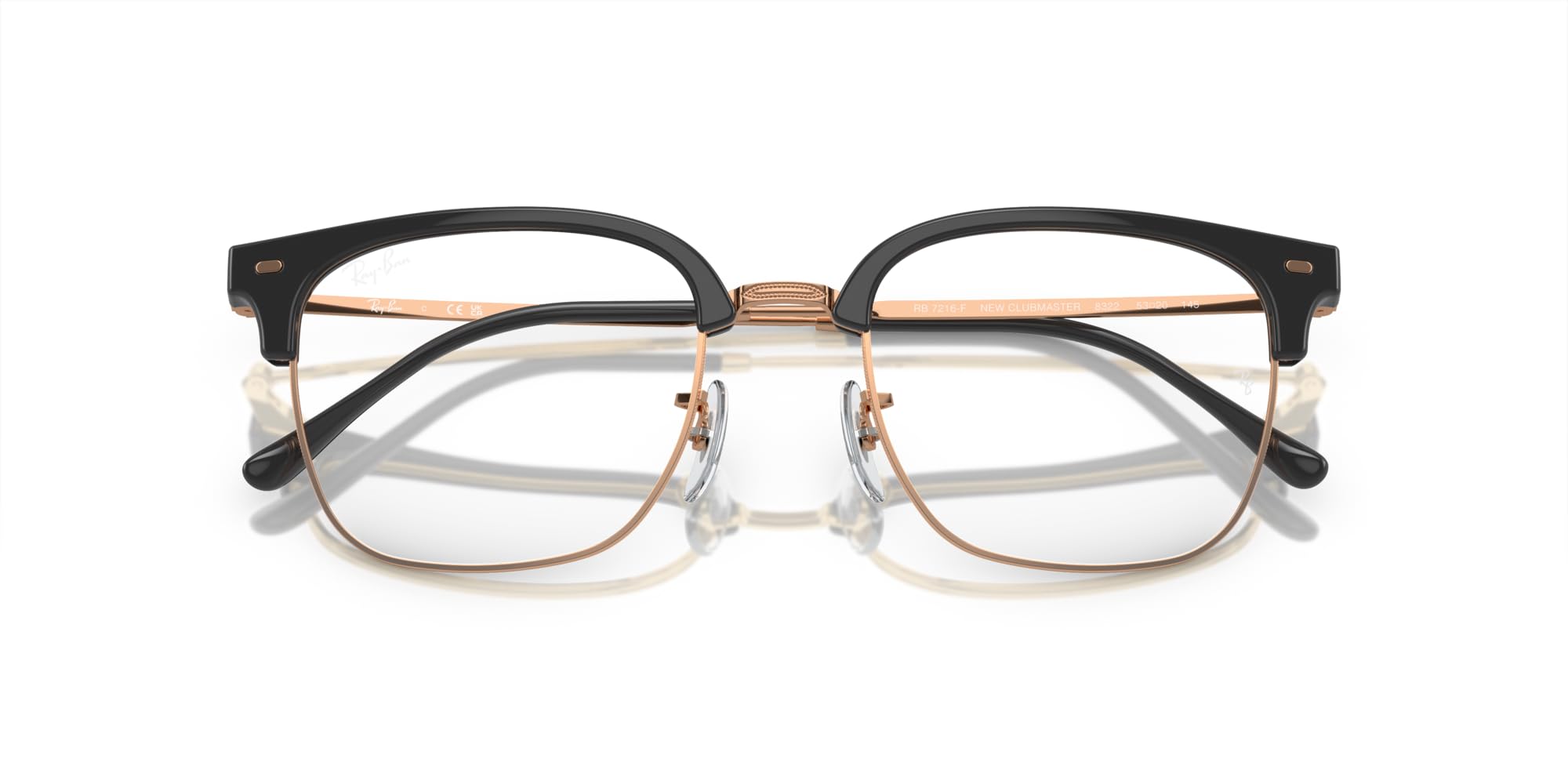 Ray-Ban Rx7216f New Clubmaster Low Bridge Fit kwadratowe oprawki na okulary na receptę