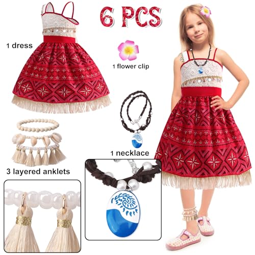 image for OFIHIDO Princess Costume for Girls,Princess Dress for Kids with Access