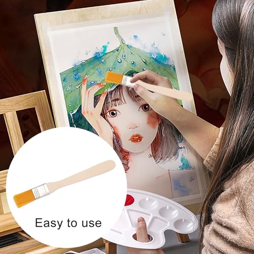 YPYMOD 12 Stück Kleine Pinsel, Pinsel Lack Fensterpinsel mit Holzgriff für Pinsel Farben Kunst Malerbedarf Lacke Malerei DIY Streichen von Wänden(13cm)