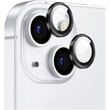 Apple iPhone 15 Plus Uyumlu Premium Safir Kamera Lens Koruyucu, Siyah