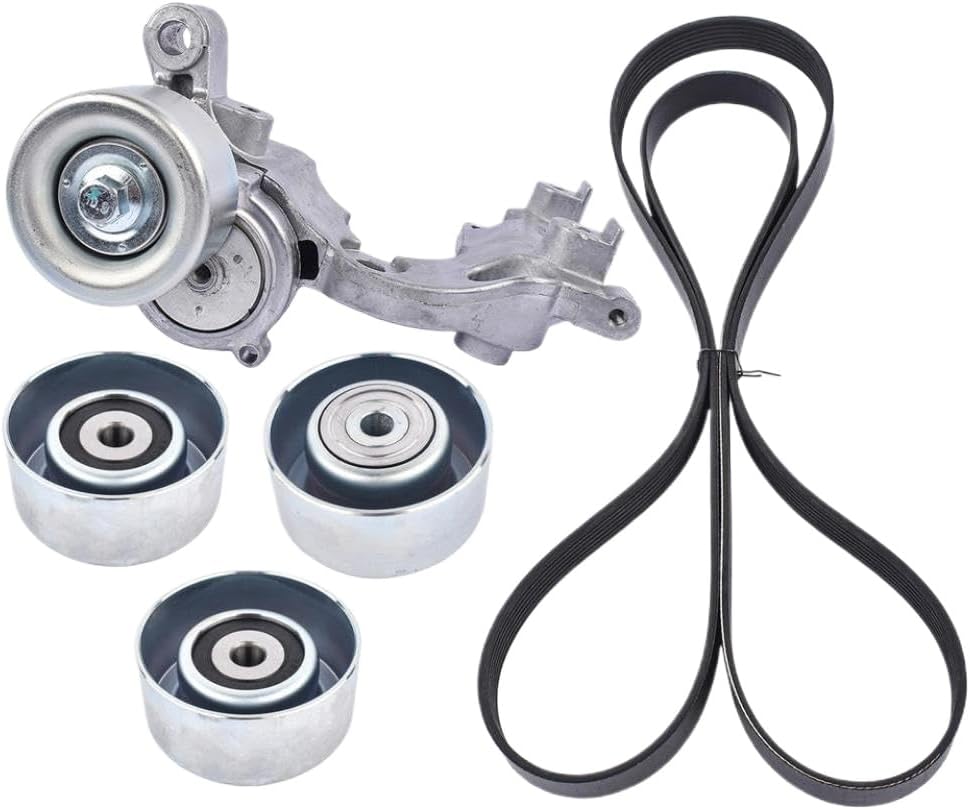 Drive Belt Tensioner Idler Pulley Kit Compatible with Tacoma Tundra FJ 2007-2009 - Replaces OE Numbers 1662031012 1662031013 1660331040 166030P030
