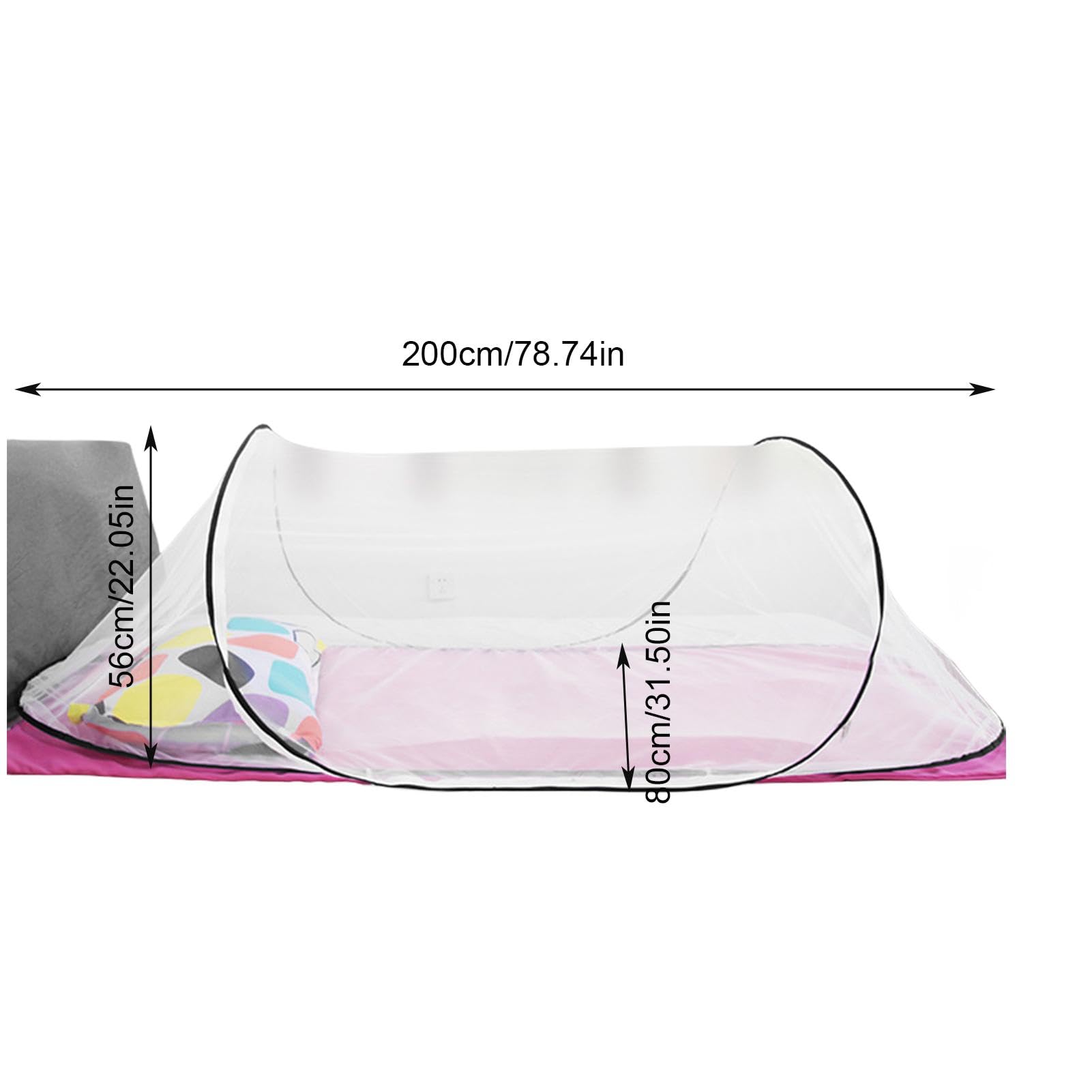 Mòsquito Net Tent for Bed, Portable Camping Travel Mòsquito Net, Foldable Mòsquito Netting Bed Tent, Fly Net Tent, 1 Person Camping Tent, Folding Fine Mesh Tent Bed Fly Net, Sleeping Bag Fly Net
