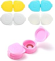 SUSUB 100-Pack Flip-Top Contact Lens Cases - Leak-Proof Tight Lid Holders in Assorted Colors for Soft & Rigid Lenses