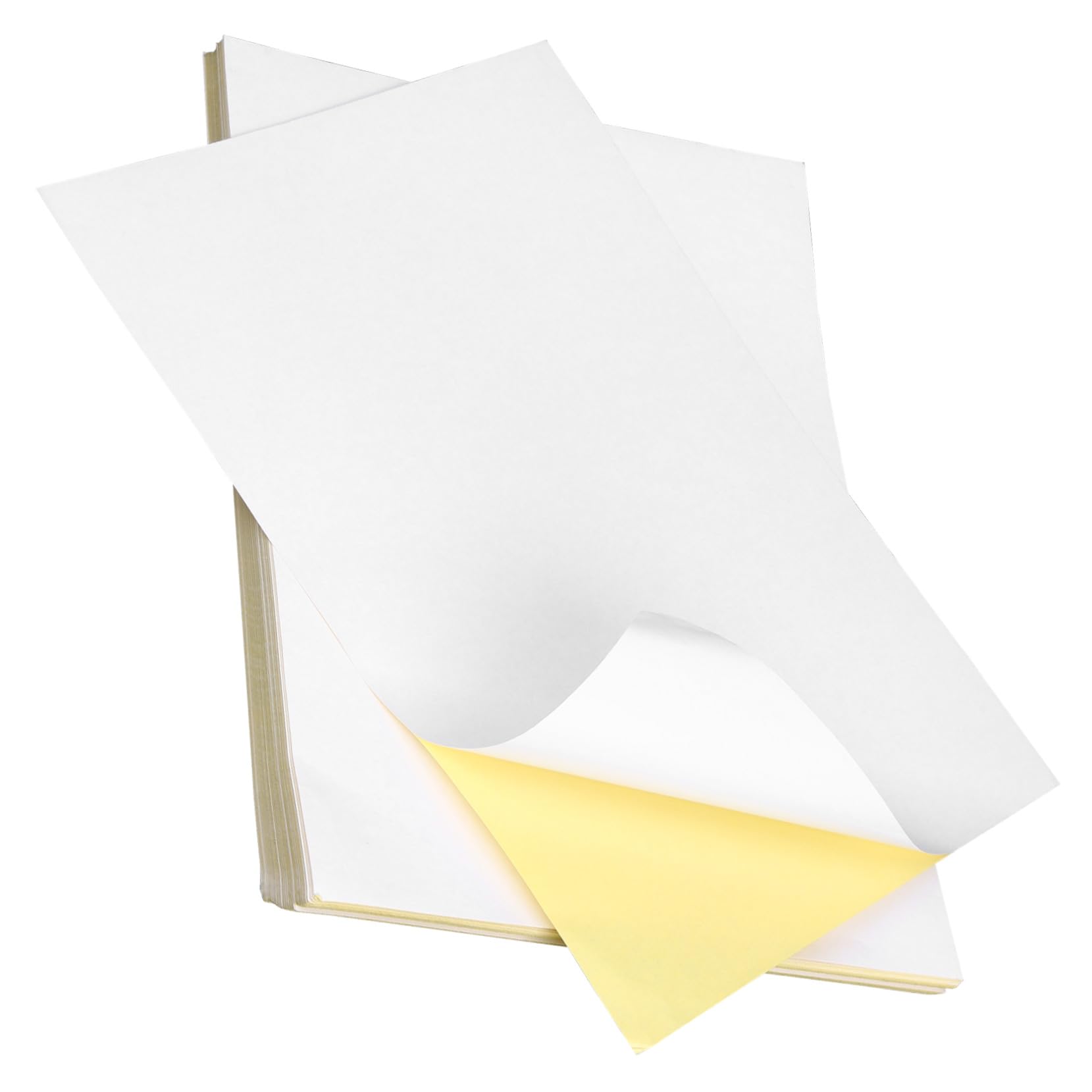 Hemobllo 100 hojas Etiquetas Adhesivas Imprimir Papel Autoadhesivo Mate Compatible con Impresoras y Láser para Manualidades y Proyectos Escolares