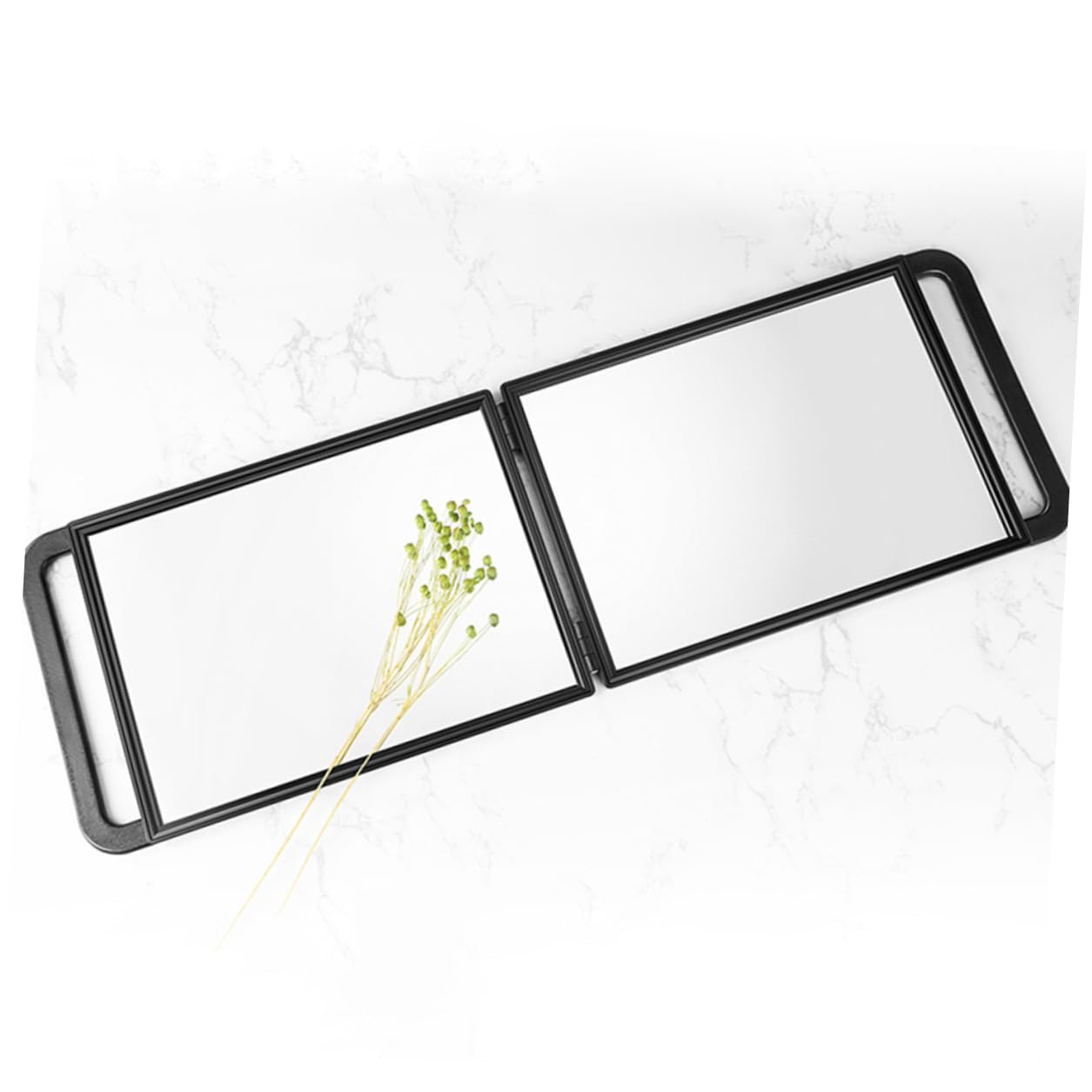 Alipis Praktischer Doppelter Klappspiegel in Übergröße Für Friseure Und Makeup Mit Klarem Langlebigem Glas Reise Und Handspiegel Für Kosmetik Und Salon