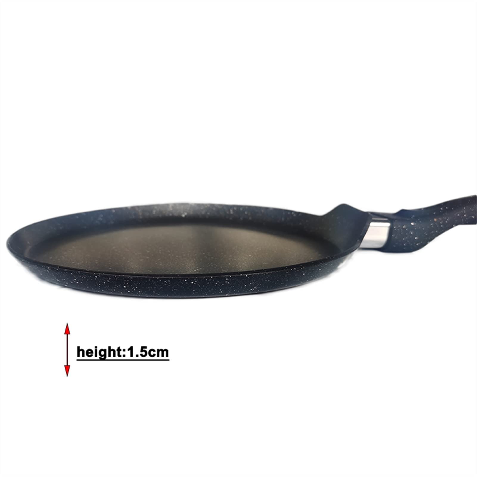 Patelnia do smażenia jajek, patelnia żeliwna, Patelnia z powłoką granitową Nieprzywierająca patelnia 24 cm Płyta indukcyjna do naleśników (kolor: czarny, rozmiar arkusza: 22 cm)