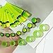 CABBE KALLO 50-Piece Ear Stretching Kit with Acrylic Tapers, Plugs, and Silicone Tunnels - Body Piercing Jewelry for Ear Gauges - Stretching and Gauging Set for Tapers, Plugs, and Gauges,Green