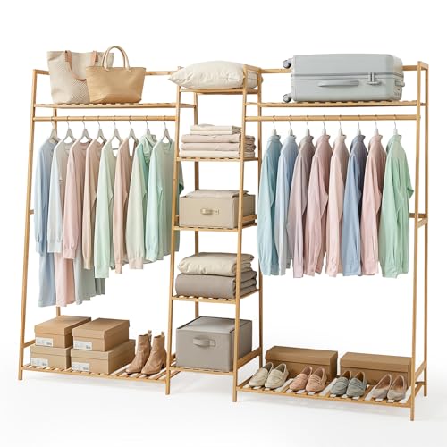 Warmiehomy Clothes Rail for Bedroom Heavy Duty Clothing Rack