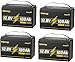 GrnOas.E 12V 100Ah LiFePO4 Lithium Battery 4 Pack, 12 Volt Lithium Batteries Group 31 Low-Temp Protection Built-in 100A BMS, Up to 15000 Deep Cycles, 1280Wh Rechargeable Battery